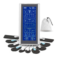 MHD TENS/EMS Electric Stimulator with Large Screen, 36/48 Modes, USB Charging, Aluminum Alloy, UK Plug