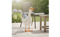 Duck Sculpture Iron Duck Statue Cute for Garden, Pond
