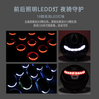 Bicycle Helmet with Turn Signals and Warning Light for Urban Commuting