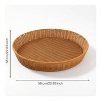 Woven Tray Sturdy Rattan Tray Decorative for Kitchen