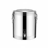 Stainless Steel Insulated Container Versatile Storage Insulated Beverage Dispenser Thermal Food Transport Barrel Non-Slip Base