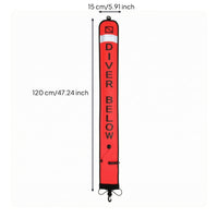 BCD Marker Buoy Slim Cylindrical Diving Marker Buoy Black Edging for Divers