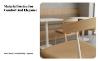 Minimalist Metal Frame Chair Modern Design Seating Furniture Designer Inspired Long-Lasting Construction for Dining Room