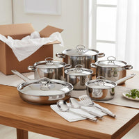 15 Pieces Stainless Steel Cookware Set Composite Bottom Kitchenware