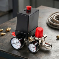 Integrated Air Compressor Regulator Assembly Exact Compressor Valve with Gauges Accurate Regulator with Gauge Easy to Use for Workshops