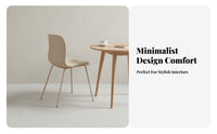 Molded Shell Chair Minimalist Design Dining Seating Armless for Adults, Students