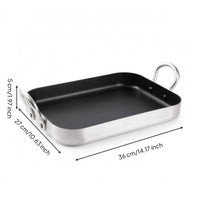 Roasting Pan with Handles Nonstick Rectangular Roasting Pan High-Heat for Home Cooks, Dessert Makers
