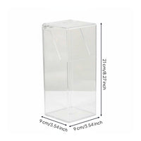 Transparent Hinged Lid Pen Holder Multifunctional for Bathroom, Craft Room