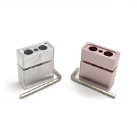 DIY Lipstick Mold - Aluminum 11.1 Slanted Repair Tool, 2-Hole for Lip Balm, Color Mixing and Repacking