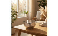 Vase with Hammered Finish Shiny Decorative Bowl with Hammered Texture Textured Vessel for Home Decor, Living Room, Dining Table