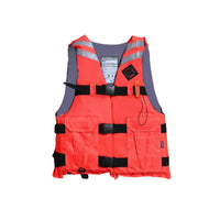 Adjustable Buoyancy Life Vest Sleeveless Life Jacket with Whistle Front-Opening PFD Secure for Paddleboarding
