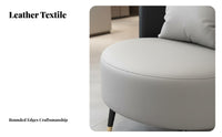 Upholstered Guest Armchair Sturdy Construction Upholstered Barrel Chair and Table Set Easy to Clean Non-Marring Feet