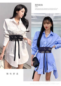 刺绣腰带女宽配裙子时尚汉服束腰绑带腰封装饰连衣裙古风布料裙带.