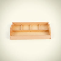 Natural Wood Educational Tray Compartmented Wooden Tray with Handles Lightweight Sturdy for Children, Teachers, Playroom