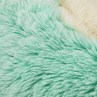 Dog Bed, Winter Use, Pet Bed, Washable, 80cm Round, Fluffy Cushion, for Small Dogs, Living Room Use