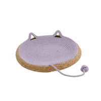 Cat Basket Bed Oval Cat Bed with Scratching Board Soft for Indoor