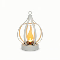 Solar Lantern with Metal Cage Waterproof Solar Hanging Lantern Portable for Yard