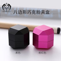 台球配件批发巧克盒巧克夹台球用品桌球美式皮头八边形巧克盒