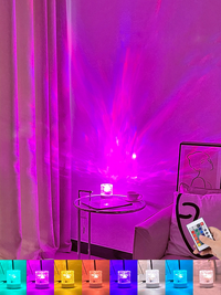 水波纹氛围灯卧室床头睡眠小夜灯情调直播背景房间夫妻房情趣台灯