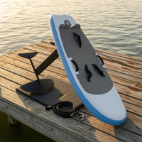 2 Pieces Inflatable Hydrofoil Board Textured Deck Surfboard and Hydrofoil Set Inflatable Surfboard Travel Friendly