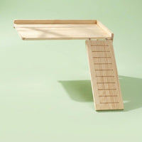 Wooden Ramp Platform Rounded Edges Wooden Pet Platform Non-Slip Surface