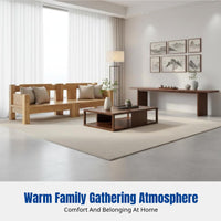 Sturdy Elm Wood Sofa, Minimalist Chinese Style, Corner Combination for Living Room
