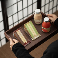 Walnut Serving Tray Smooth Walnut Serving Board Portable for Hosts, Tea Service, Coffee Table, Home Cafe