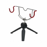 Foldable adjustable fishing rod holder