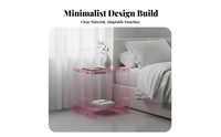 Clear C-Shaped Stand Transparent Nightstand Multi-Functional for Living Room
