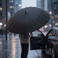 Wind-Resistant Umbrella with 24 Ribs Windproof Umbrella with Double Canopy Sturdy Large for Commuters