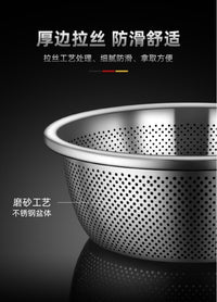 Stainless Steel Colander with Drainage Basket, Food-Grade, Multi-Size