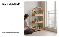 Arched Multi-Level Plant Stand Sturdy & Stable Arched Top Shelving Unit Large Capacity Raised Border Design for Gardeners