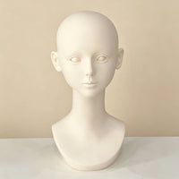 Mannequin Head Bust Mannequin Head with Shoulders Life-Size Face Model for Hair Stylists, Studio Photography