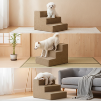 Pet Dog Stairs Ramp for Bed Sofa, Washable Sponge Steps for Small Medium Dogs, 3-5 Tiers