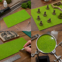 Miniature Artificial Grass Mat for DIY Model Scenery, Train Layouts, and Photography Backdrops