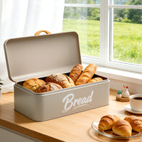Metal Bread Box Large Capacity Household Organizer Decorative for Countertop