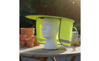 High Visibility Construction Hat Sun Flap Breathable Mesh Hard Hat Sun Shade Lightweight Helmet Neck Shade for Sanitation Workers, Landscapers