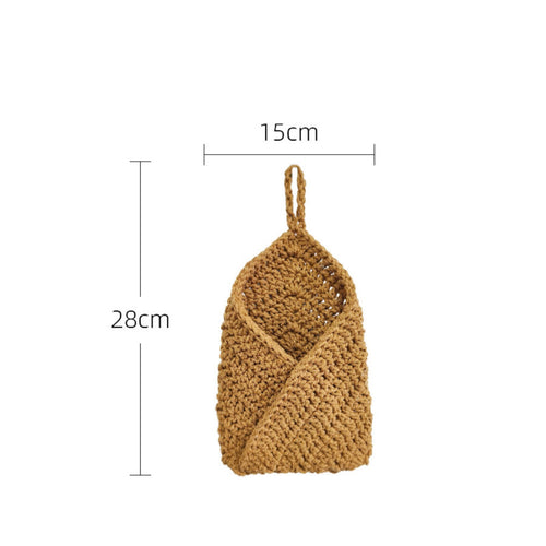 Crochet Fruit Net Easy to Hang Cotton Rope Hanging Net Multi-Size Set for Home