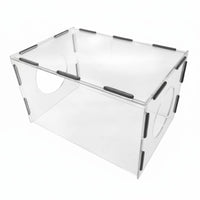 High Clarity Acrylic Grinding Dust Box Clear Vision Acrylic Dust Cover Box Safety Protection Transparent Grinding Guard Easy Cleaning for Crafters, Hobbyists, Jewelry Makers, Desktop, Craft Room