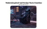 135° Reclining Ergonomic Gaming Armchair Support Racing Design Gaming Recliner Height Adjustable Computer Chair S-Shaped Bionic Curve for E-Sports Players, Gamers, Students, Internet Cafe, Study, Bedroom