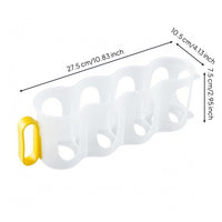 4-Compartment Drink Holder Cylindrical Slots Beverage Storage Box