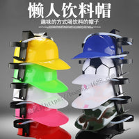 Novelty Beer Hat with Straws for Parties and Cosplay