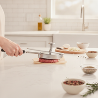 Hamburger Press with Knob Effort-Saving for Backyard Cookouts