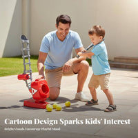 Parent-Child Interaction 2-in-1 Tennis Baseball Toy Great Gift 2 in 1 Baseball Tennis Pitcher for Toddlers, Parents, Outdoor, Backyard, Park