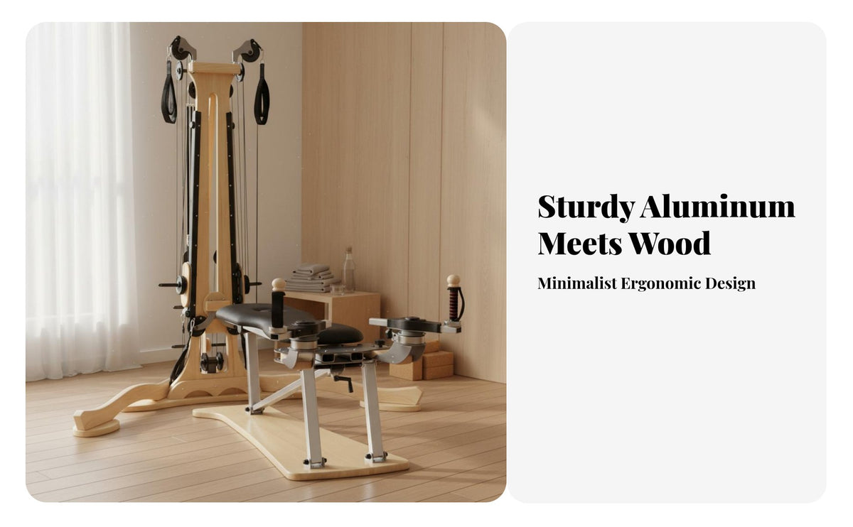 Rotational Fitness Pulley System Adjustable Height Stretching Studio Pulley System Pilates Expansion System for Adults, Indoor, Garage, Basement