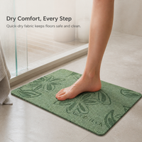 Linen Weave Absorbent Quick-Dry Non-Slip Bathroom Mat