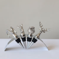 Modern Luxury Metal Wine Rack Animal Figurine Decoration