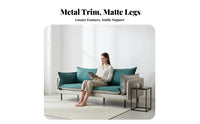 Nordic design 2-Seater Fabric Sofa Light Luxury Aesthetic Loveseat space-saving Size Upholstered Couch Minimalist Design for Apartment Dwellers, Young Adults, Office Workers, Small Spaces, Living Room, Bedroom