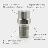 304 Stainless Steel Industrial Spray Nozzle, Flat Fan Shape, 110 Degree, High Pressure Cleaning Nozz - Image 10