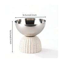 Pedestal Fruit Bowl Polished Fruit Bowl with Pedestal Fluted Tableware for Hosts